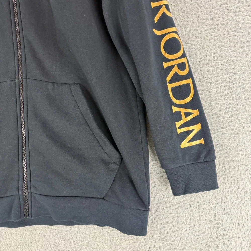 Jordan Jumpman Classics Full Zip Hoodie Mens Medium Black Gold Fleece CK2223-011